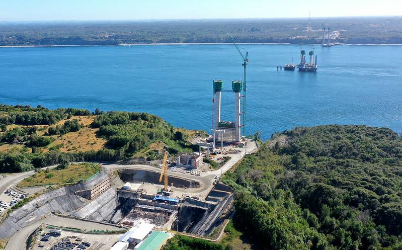 Puente Chacao alcanza un 48% de avance