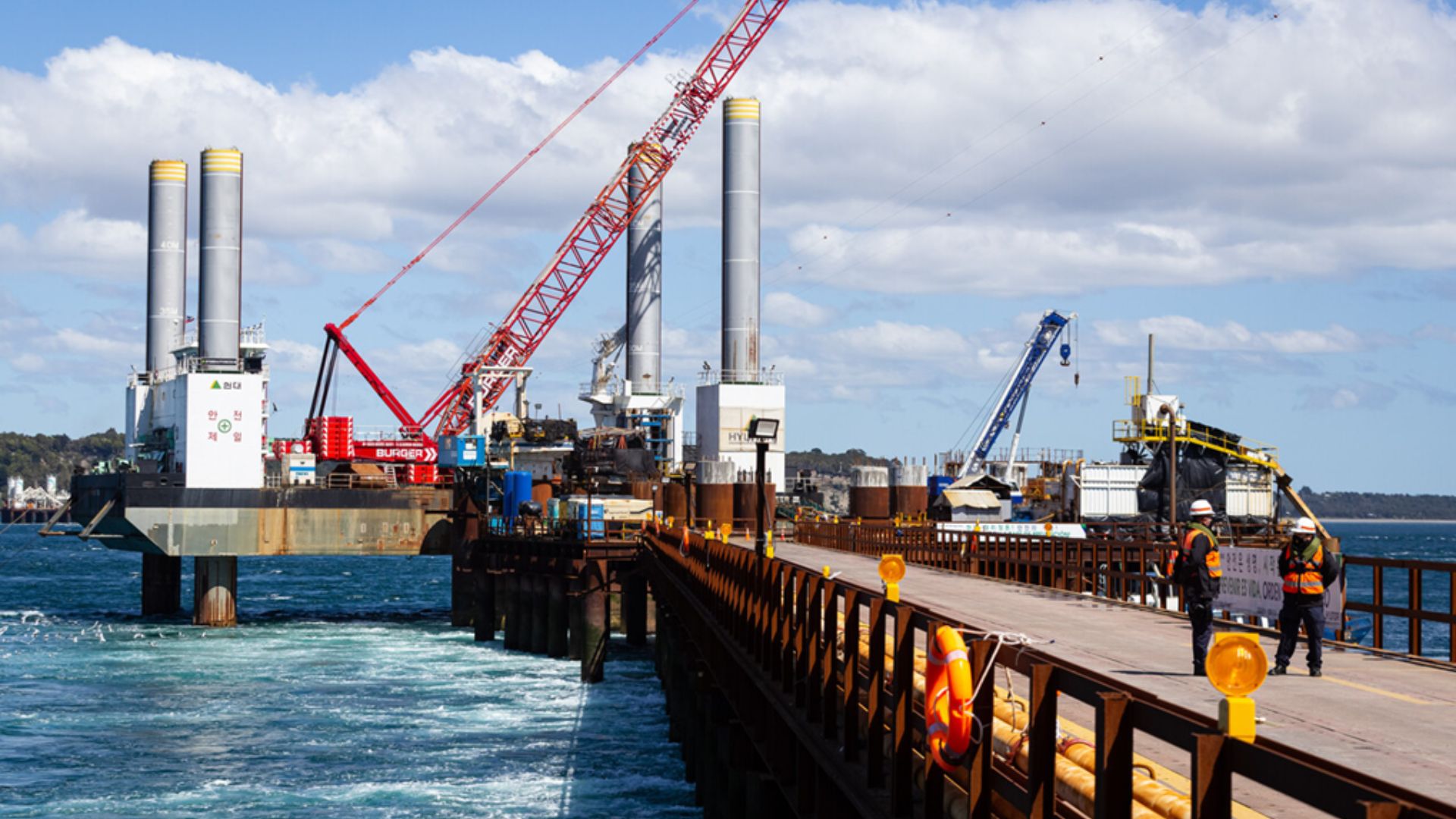 Avanza la construcción del Puente Chacao con la Pila Sur a punto de concluir