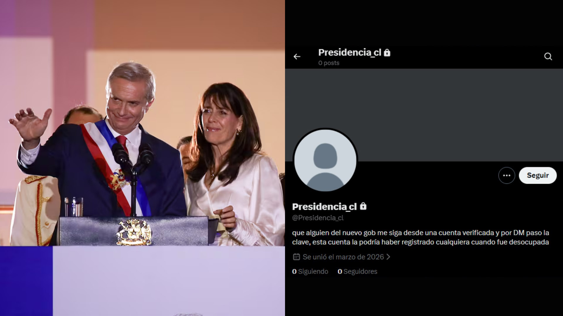 Una falla en el cambio de redes sociales generó confusión con cuenta de Presidencia en X