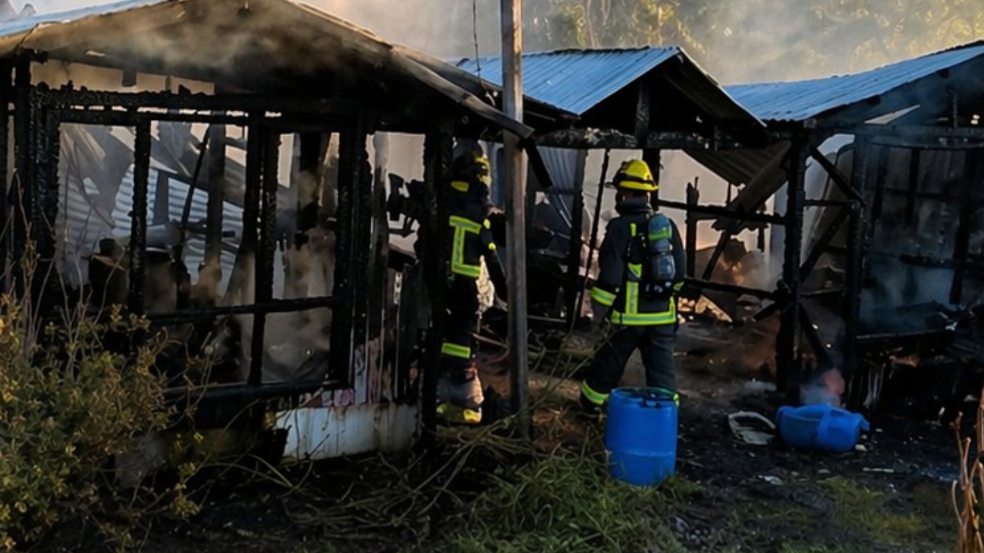Incendio en Punta Quihua deja a adulto mayor herido en Calbuco