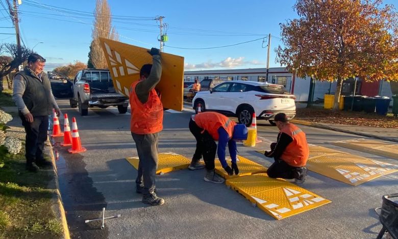Frutillar suma nuevos reductores de velocidad para mejorar seguridad vial