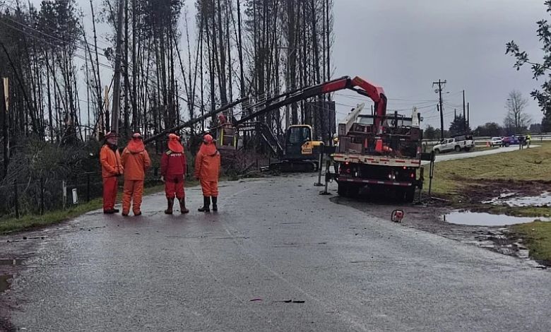 Persisten trabajos por temporal en Los Lagos mientras continúa la Alerta Preventiva