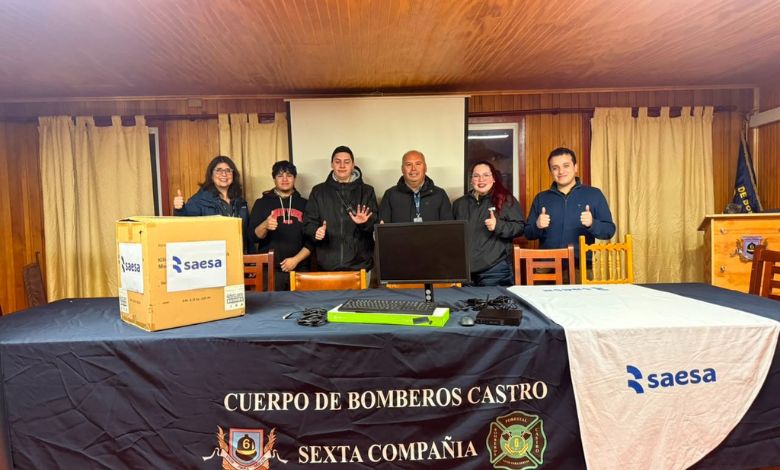 Saesa apoya trabajo de Bomberos de Castro y Dalcahue con equipos tecnológicos