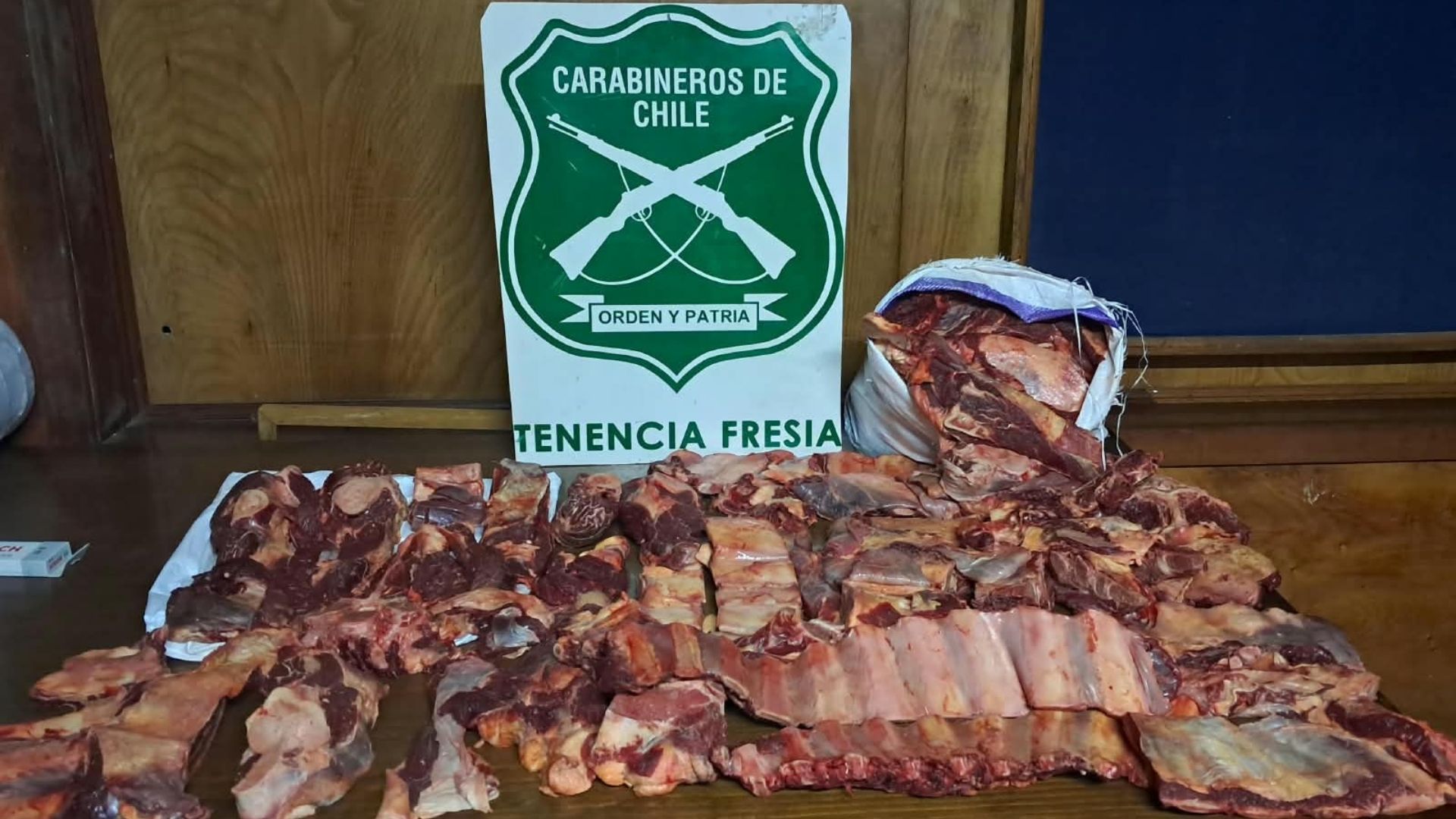 Incautan 42 kilos de carne de vacuno de origen no acreditado en Fresia