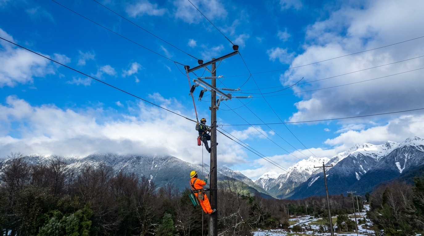 Saesa informa que el 99% de los clientes seencuentran con suministro eléctrico normal trassistema frontal que afectó a la zona en las últimashoras