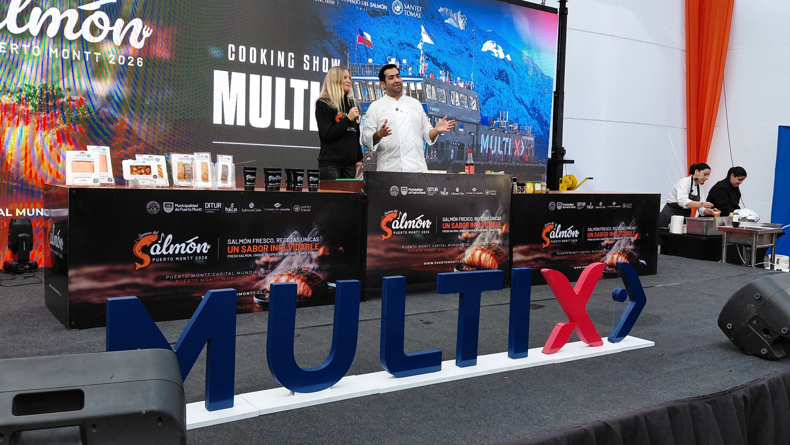 Miles de Puertomonttinos disfrutaron de degustaciones y concursos en el stand de Multi X durante la Semana del Salmón de Puerto Montt