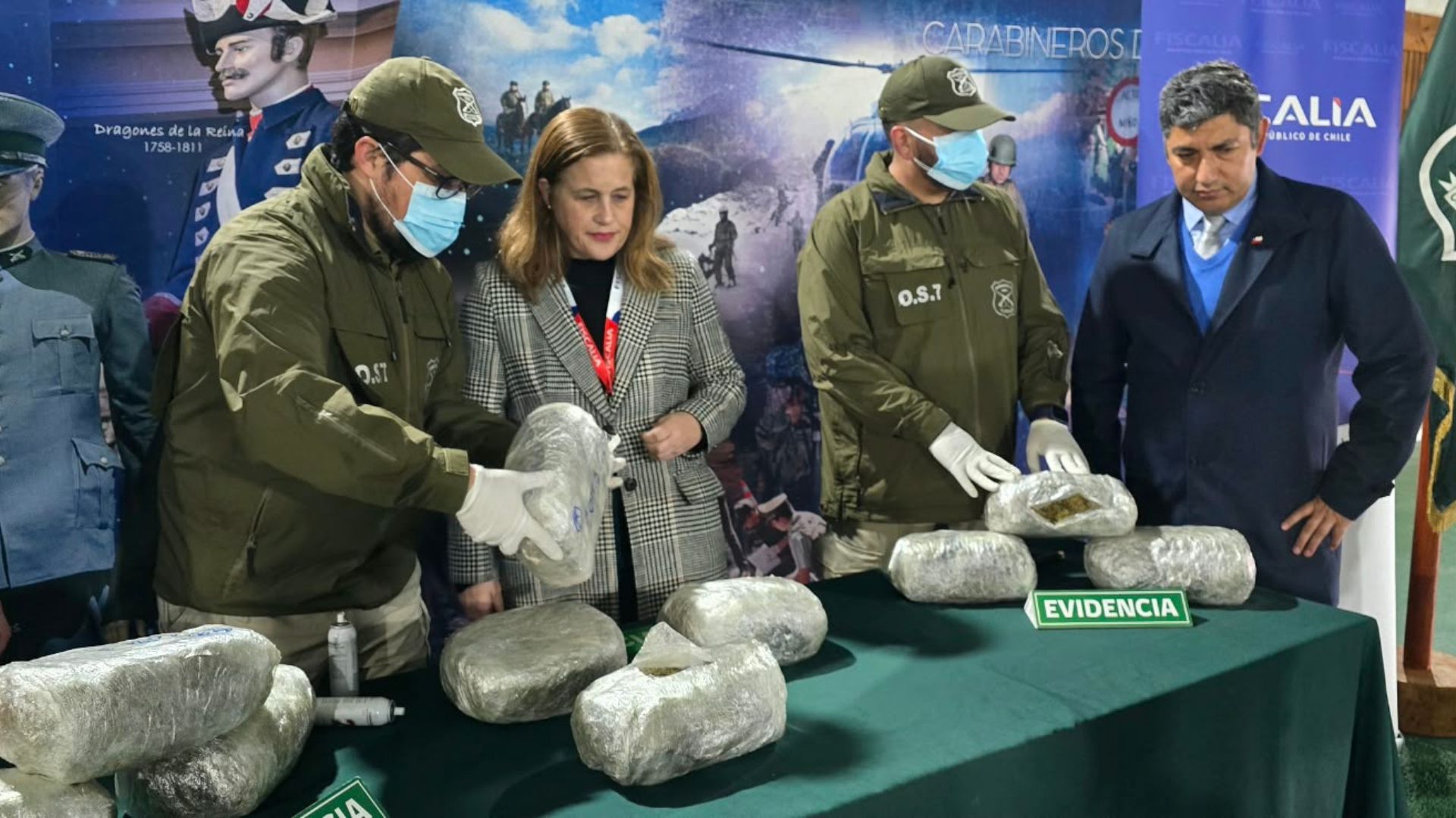 Incautan más de 60 kilos de marihuana que serían distribuidos en Quellón y Puerto Montt
