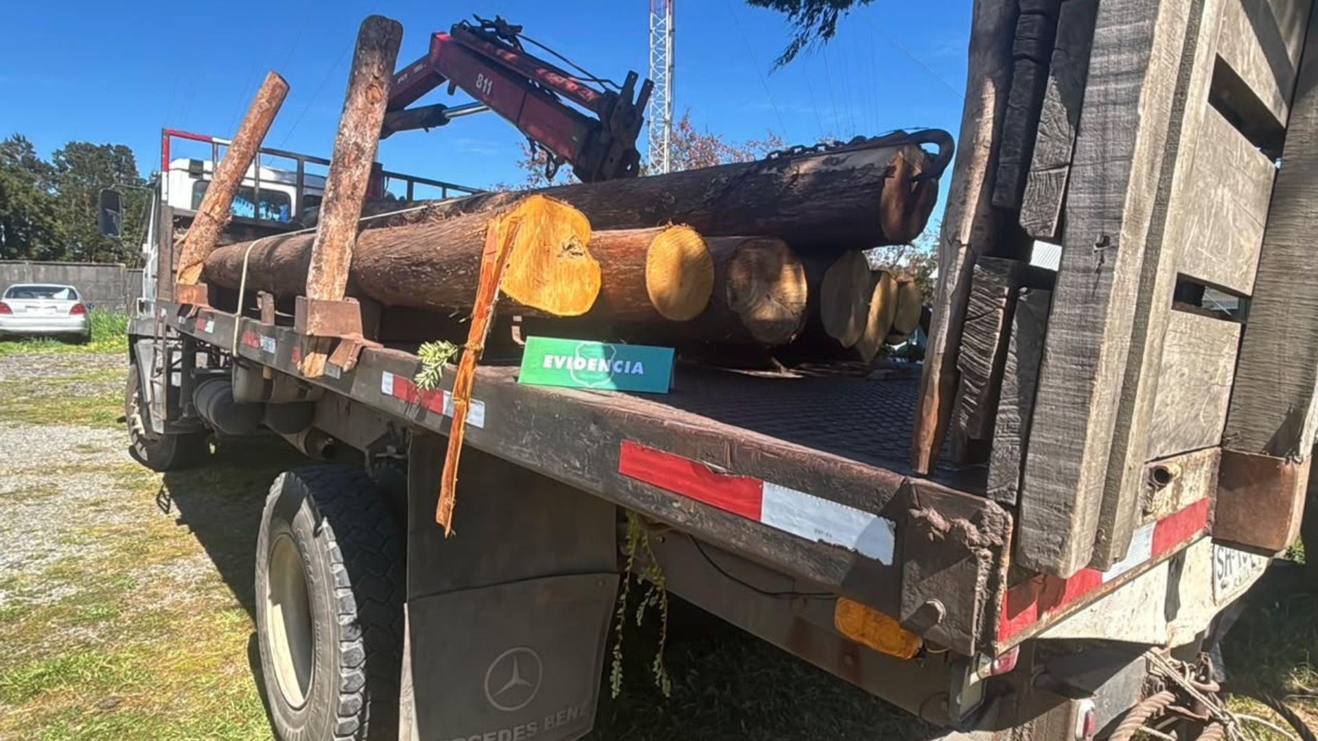 Tres hombres fueron detenidos por transportar madera nativa sin acreditar su origen en Ancud