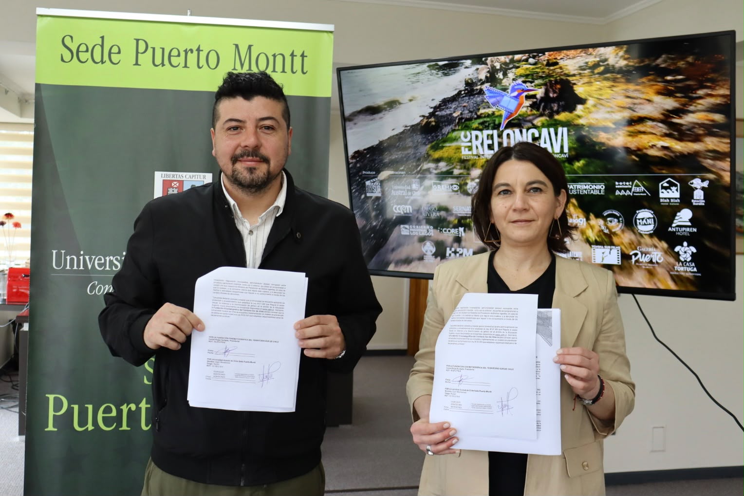 FIC Reloncaví y UACh Sede Puerto Montt sellan alianza para fortalecer el cine y la vinculación con el territorio